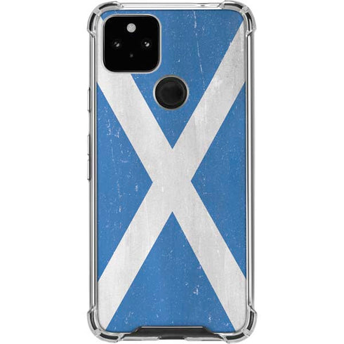 Scotland Flag Distressed Google Pixel 5a 5G Clear Case